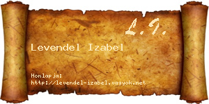 Levendel Izabel névjegykártya